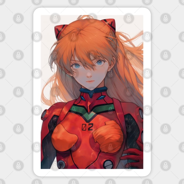 Asuka Langley Soryu - Evangelion Art Magnet by Zalbathira